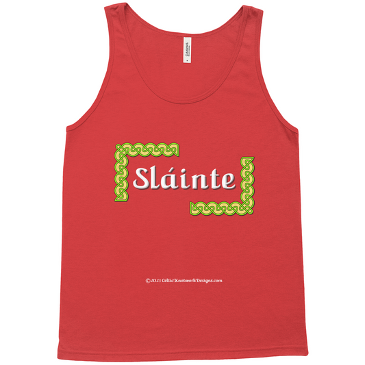 Slainte Celtic Knots red tank top sizes XS-L