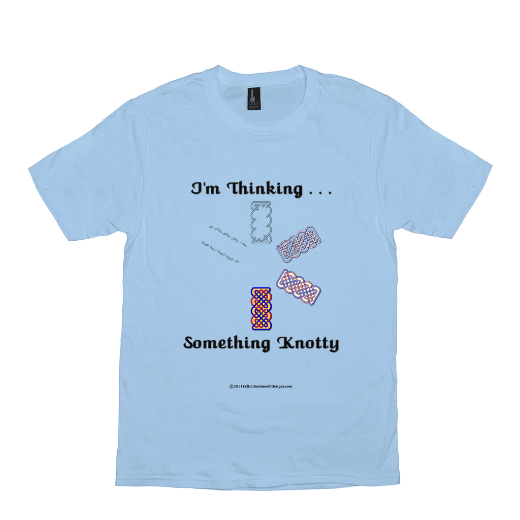 I'm Thinking Something Knotty Celtic Knotwork ice blue T-shirt sizes XS - S