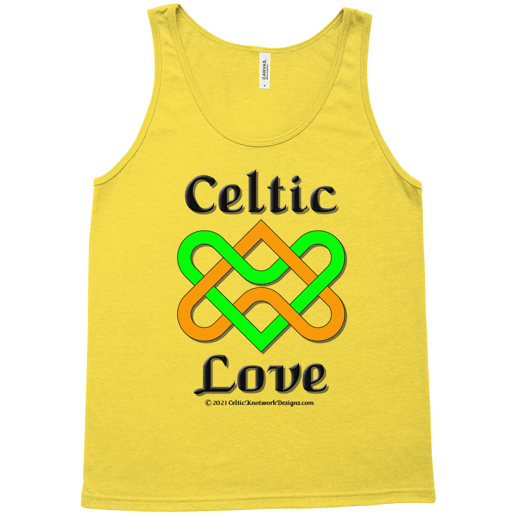 Celtic Love Heart Knot gold tank top
