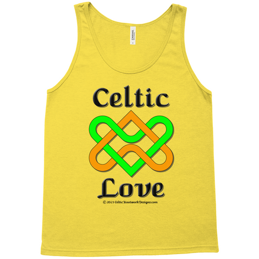 Celtic Love Heart Knot gold tank top