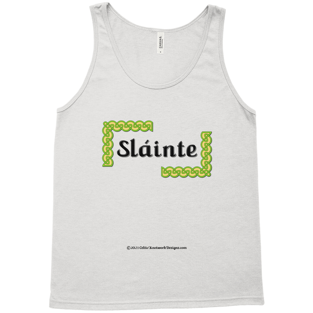 Slainte Celtic Knots silver tank top sizes XL-2XL