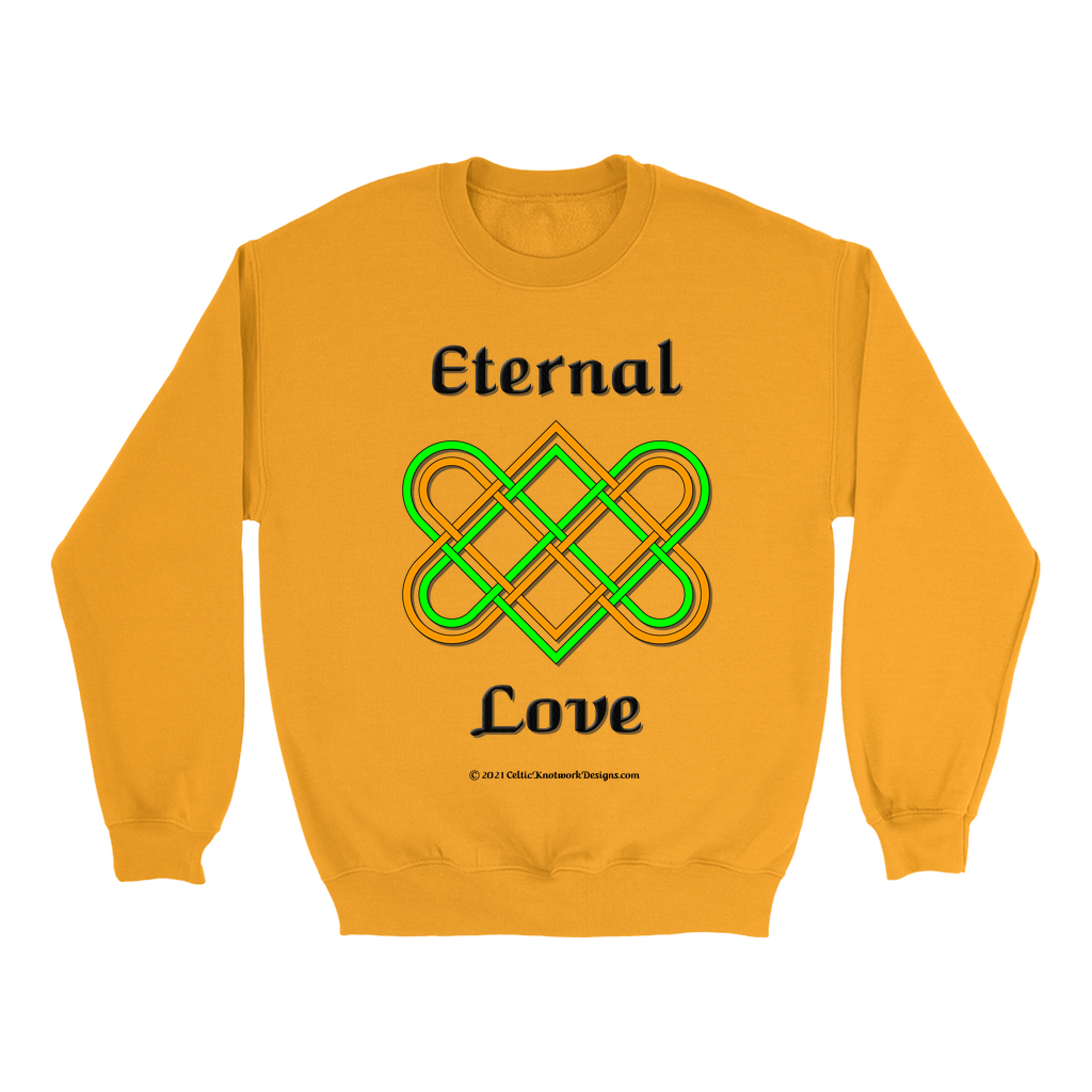 Eternal Love Celtic Heart Knot gold sweatshirt