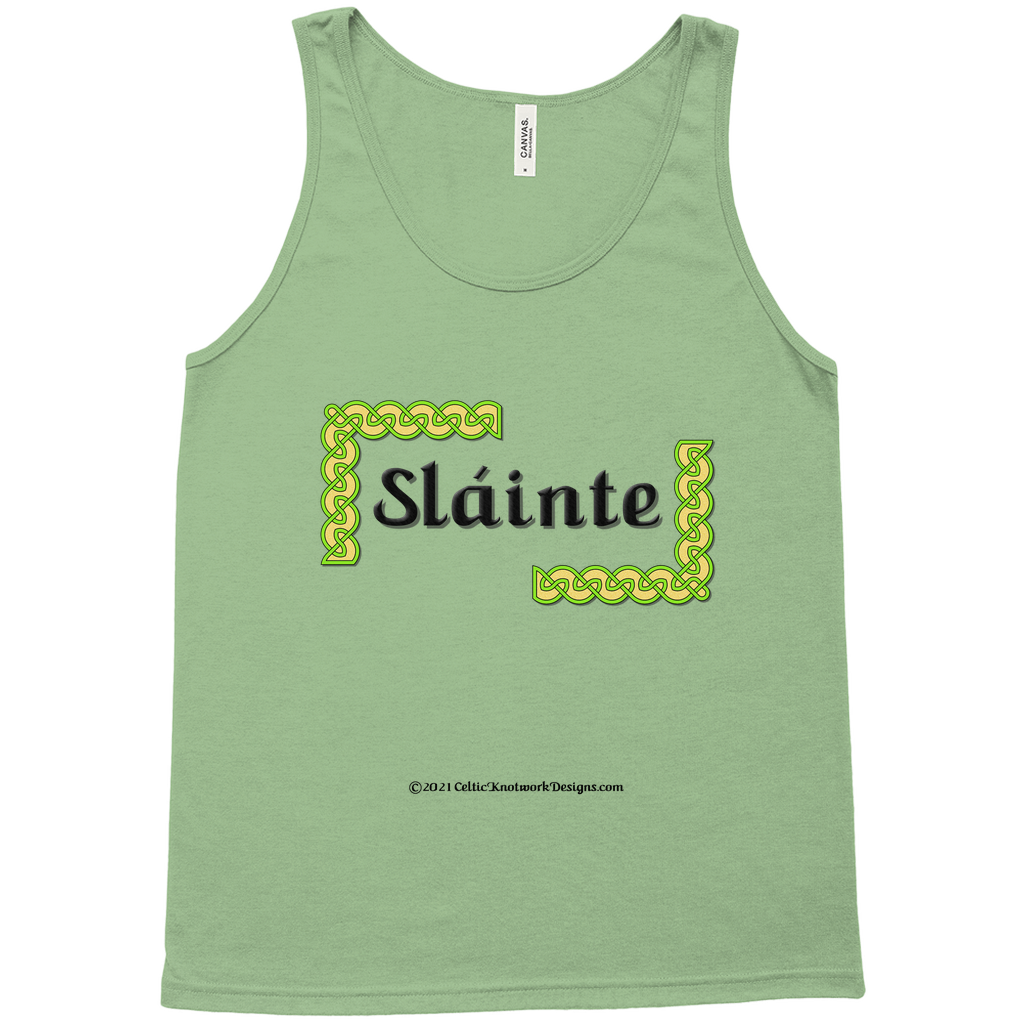 Slainte Celtic Knots leaf tank top