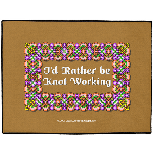 I'd Rather be Knot Working Celtic Knotwork Frame 60 x 36 indoor / outdoor floor mat