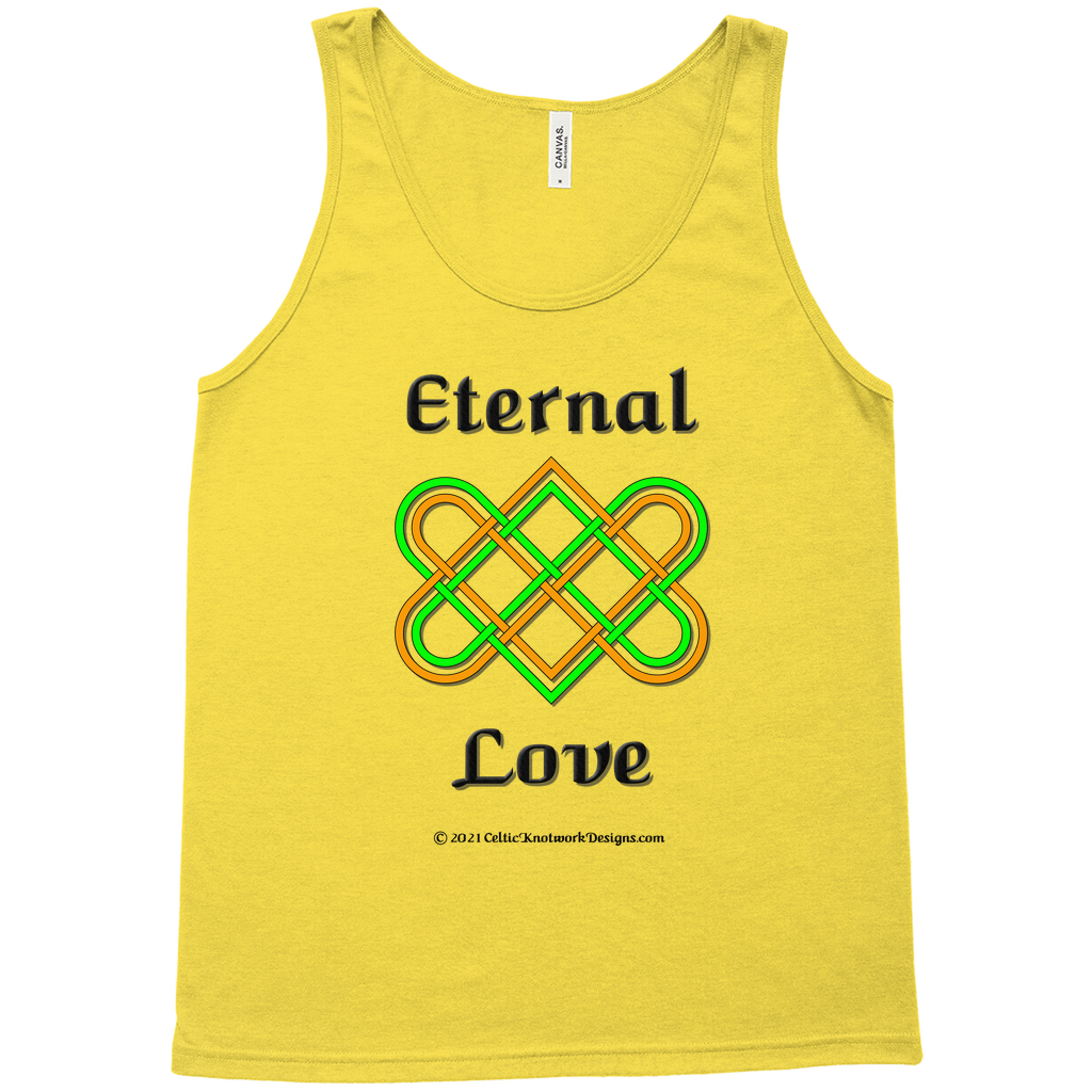 Eternal Love Celtic Heart Knot gold tank top sizes XS-L