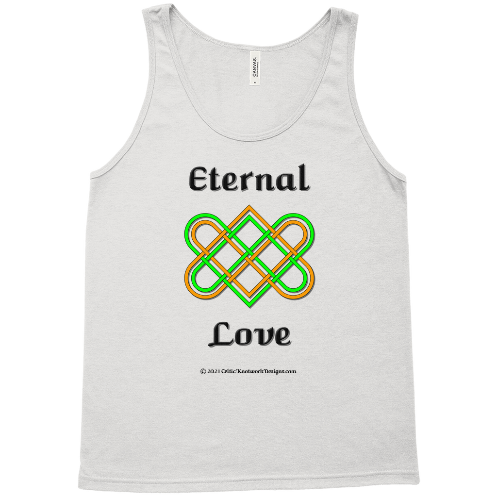 Eternal Love Celtic Heart Knot silver tank top sizes XL-4XL