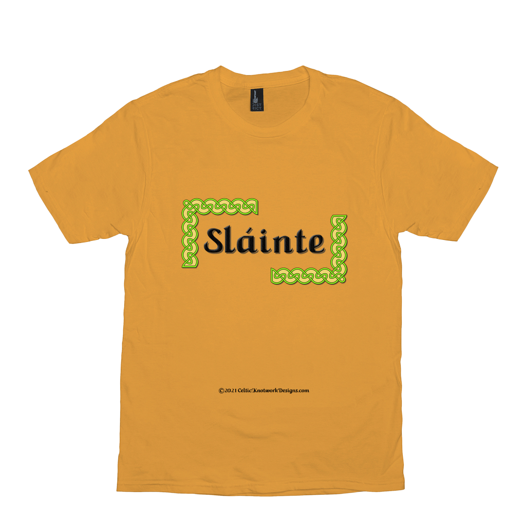 Slainte Celtic Knots orange t-shirt size XS-S