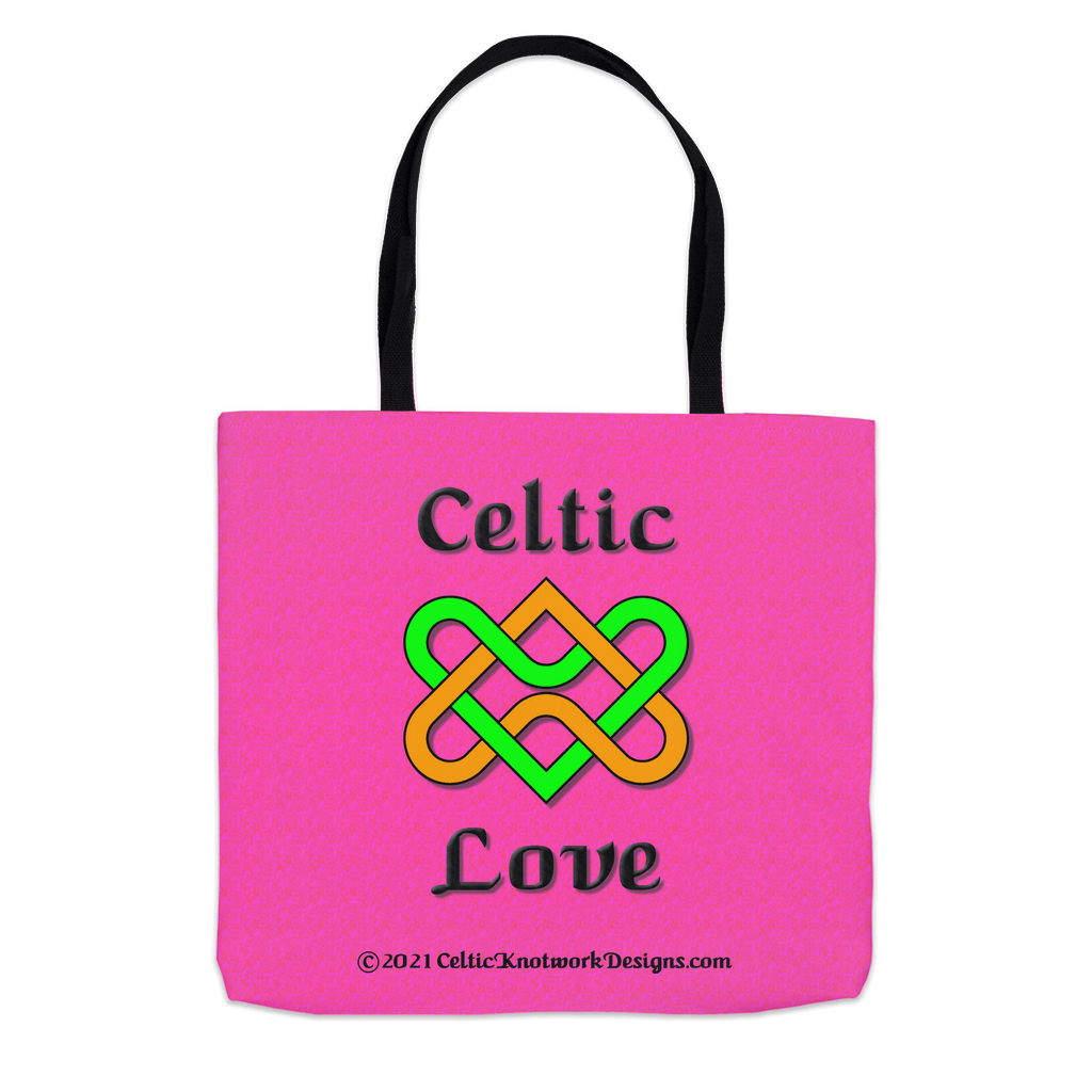 Celtic Love Heart Knot 13 x 13 tote bag back