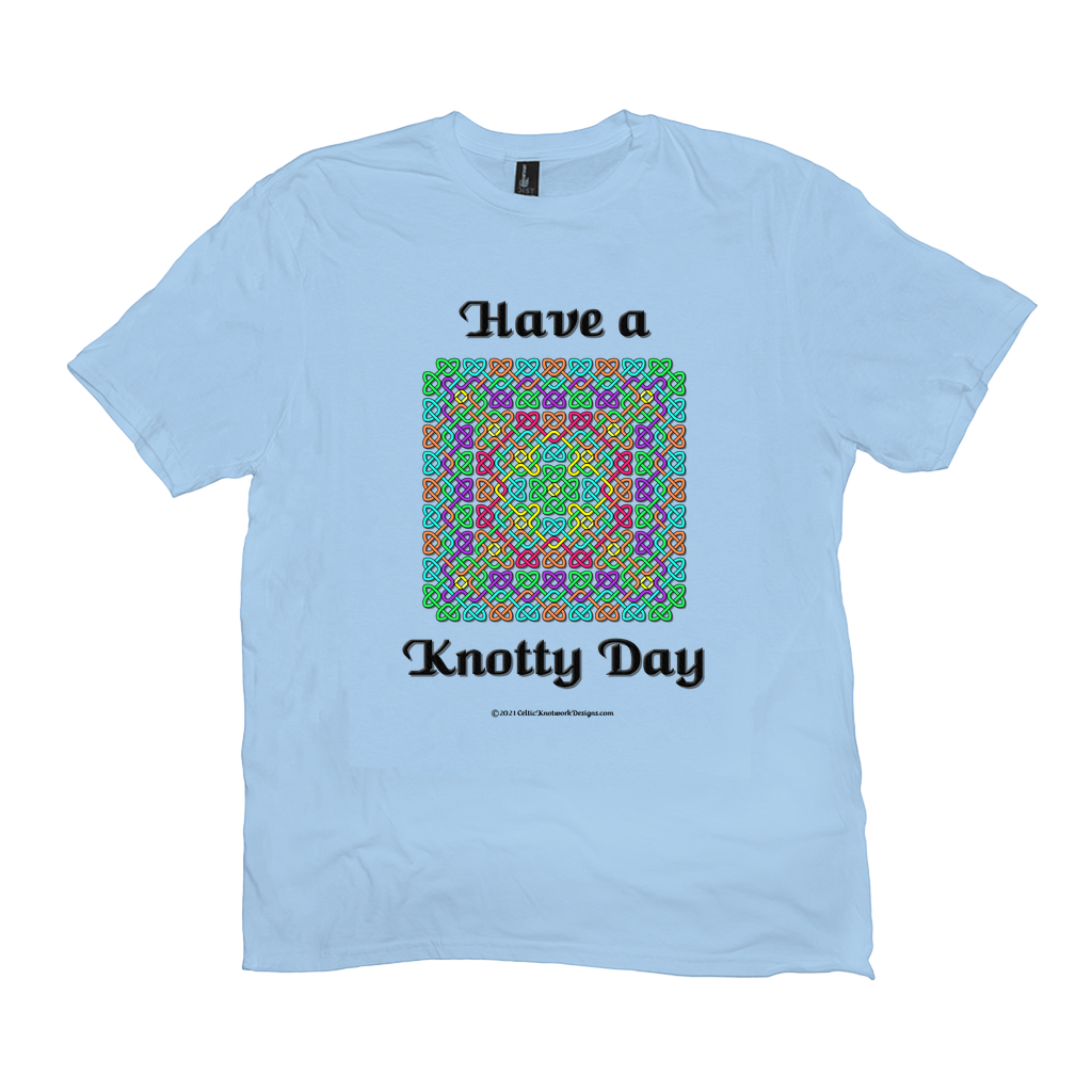 Have a Knotty Day Celtic Knotwork Panel ice blue t-shirts sizes XL-4XL