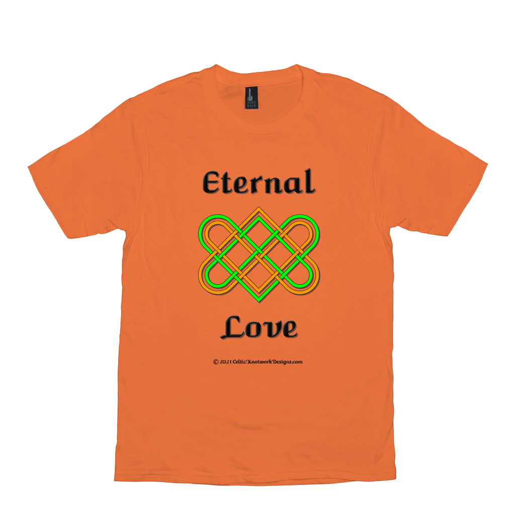 Eternal Love Celtic Heart Knot orange T-shirt sizes XS-S