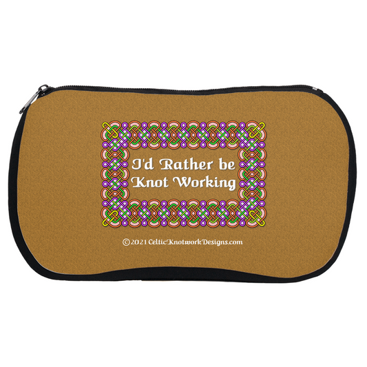 I'd Rather be Knot WOrking Celtic Knotwork Frame cosmetic bags front