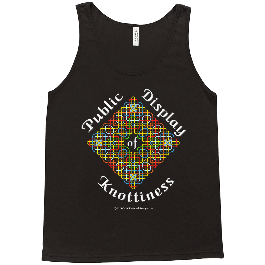 Public Display of Knottiness Celtic Knotwork Frame black tank top sizes XS - L