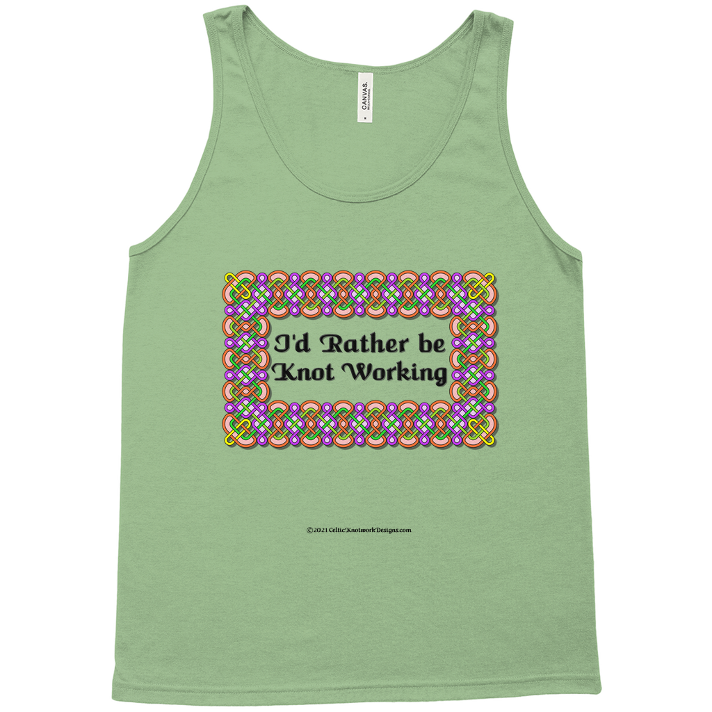 I'd Rather be Knot Working Celtic Knotwork Frame leaf tank top XS-L