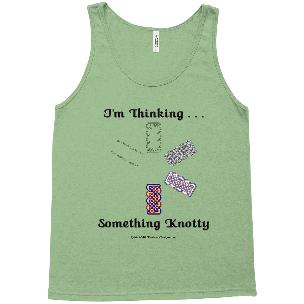 I'm Thinking Something Knotty Celtic Knotwork leaf tank top sizes XS - L