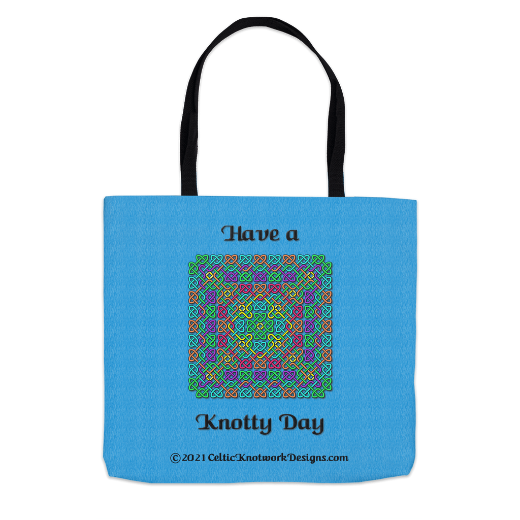 Have a Knotty Day Celtic Knotwork Panel Tote Bags