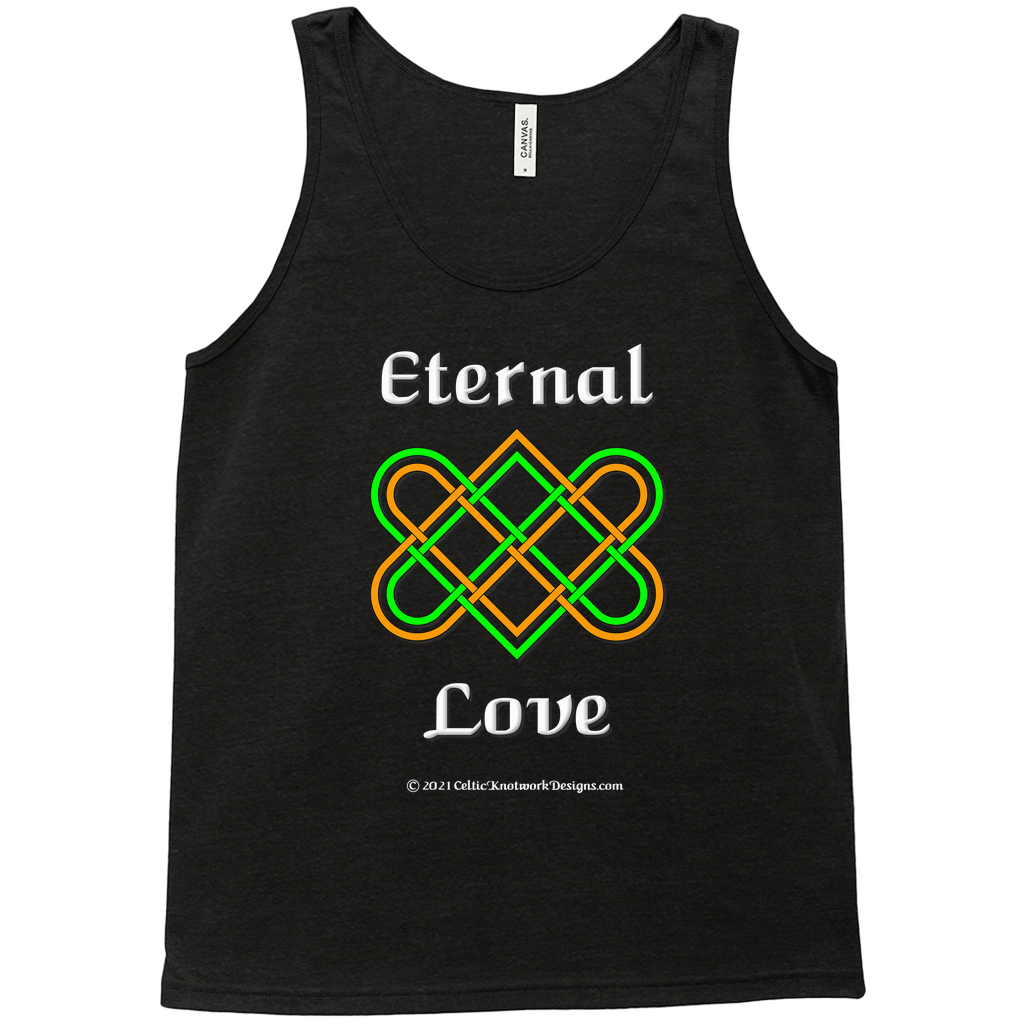 Eternal Love Celtic Heart Knot black heather tank top sizes XS-L