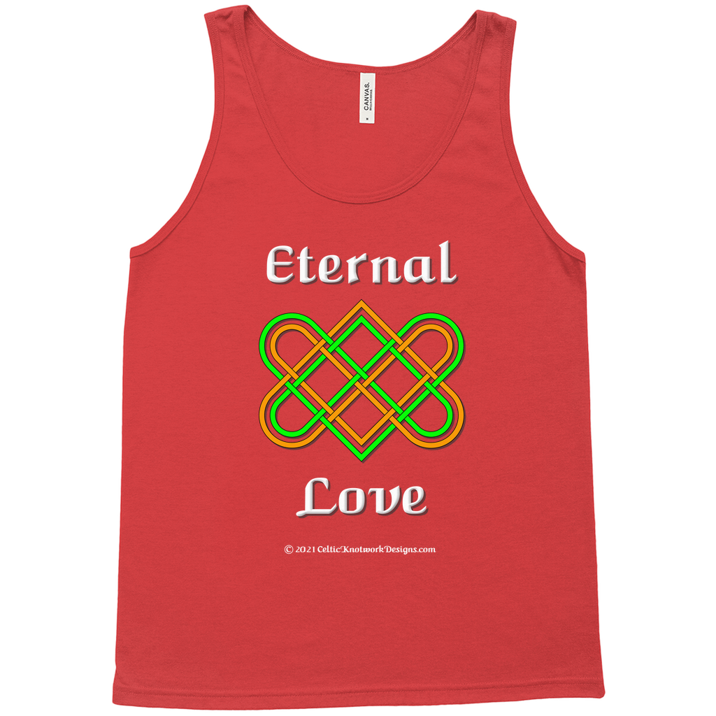 Eternal Love Celtic Heart Knot red tank top sizes XS-L
