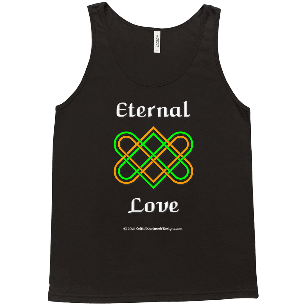 Eternal Love Celtic Heart Knot black tank top sizes XL-4XL