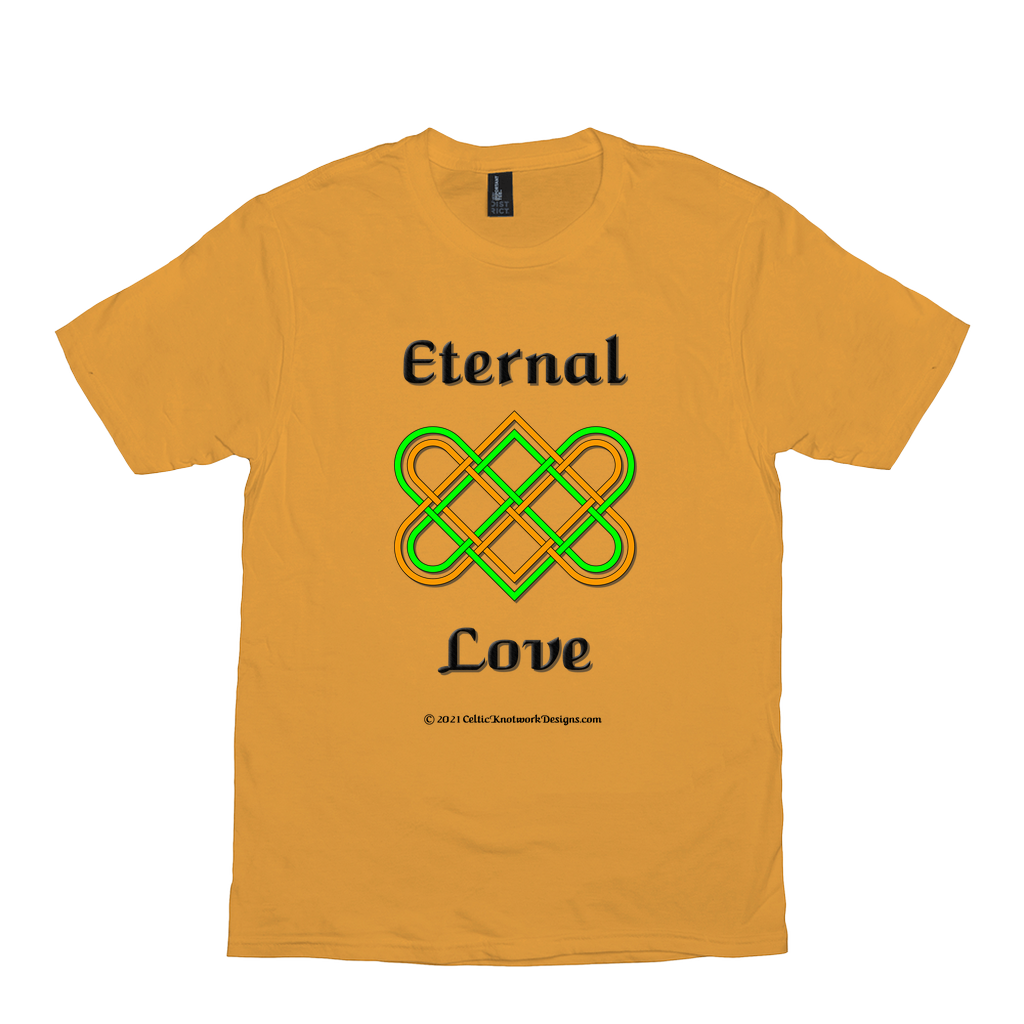 Eternal Love Celtic Heart Knot gold T-shirt sizes XS-S
