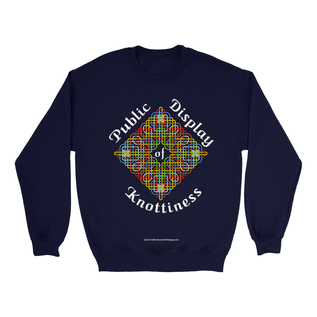 Public Display of Knottiness Celtic Frame navy sweatshirt