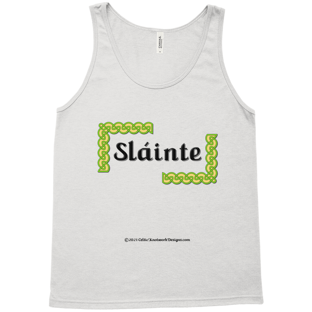 Slainte Celtic Knots silver tank top sizes XS-L