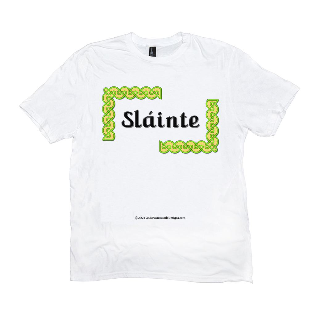 Slainte Celtic Knots white t-shirt