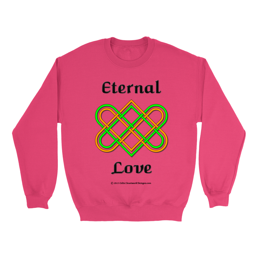 Eternal Love Celtic Heart Knot heliconia sweatshirt