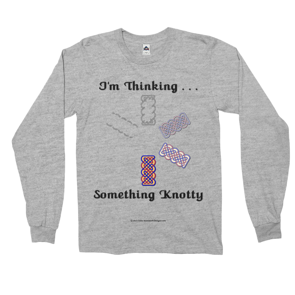 I'm Thinking Something Knotty Celtic Knotwork athletic heather long sleeve shirt