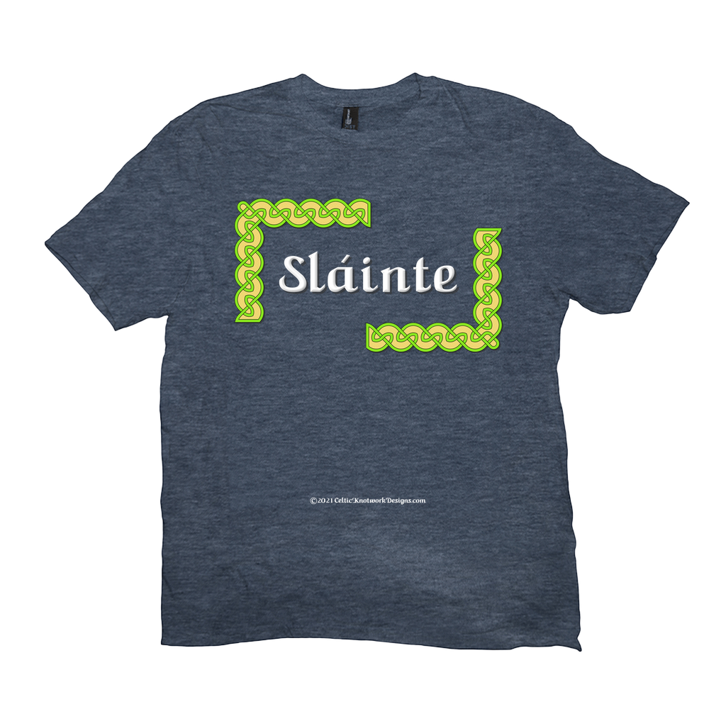 Slainte Celtic Knots heather navy t-shirt