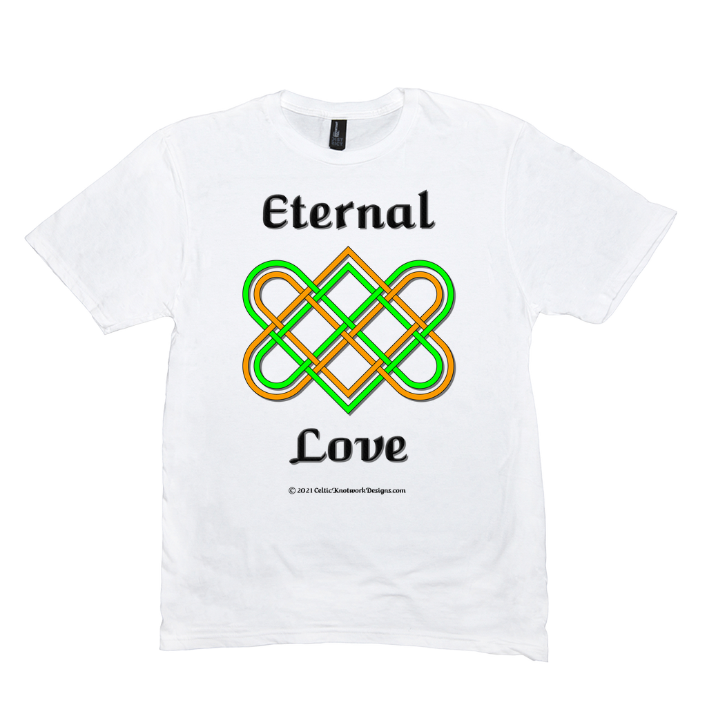 Eternal Love Celtic Heart Knot white T-shirt sizes M-L