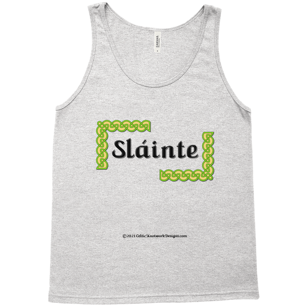 Slainte Celtic Knots athletic heather tank top sizes XS-L