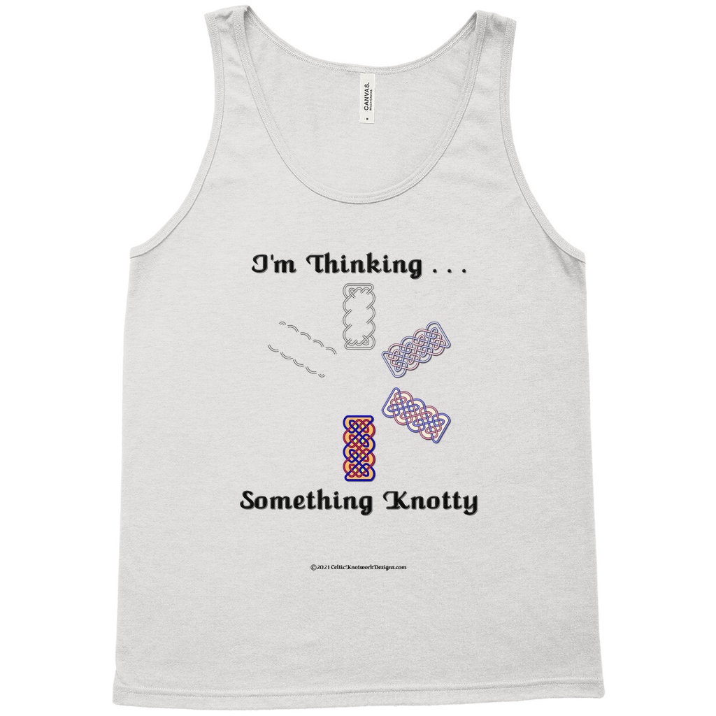 I'm Thinking Something Knotty Celtic Knotwork silver tank top sizes XL - 2XL