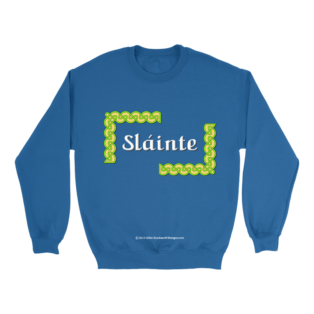 Slainte Celtic Knots royal sweatshirt