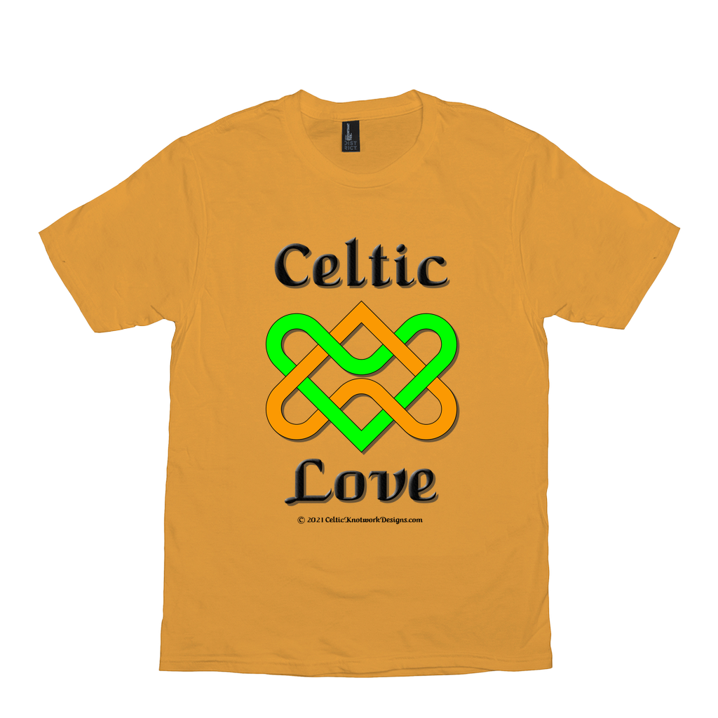 Celtic Love Heart Knot gold T-Shirt sizes