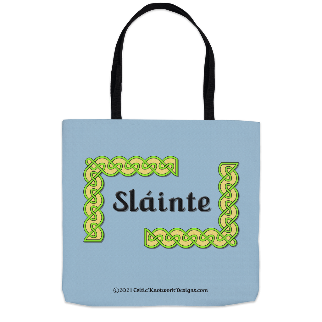 Slainte Celtic Knots 18 x 18 tote bag front