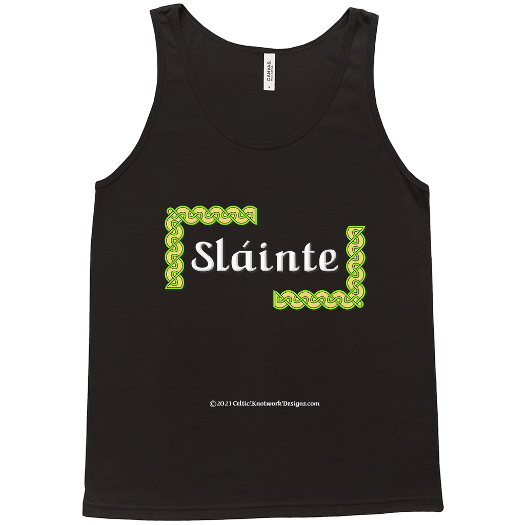 Slainte Celtic Knots black tank top sizes XS-L