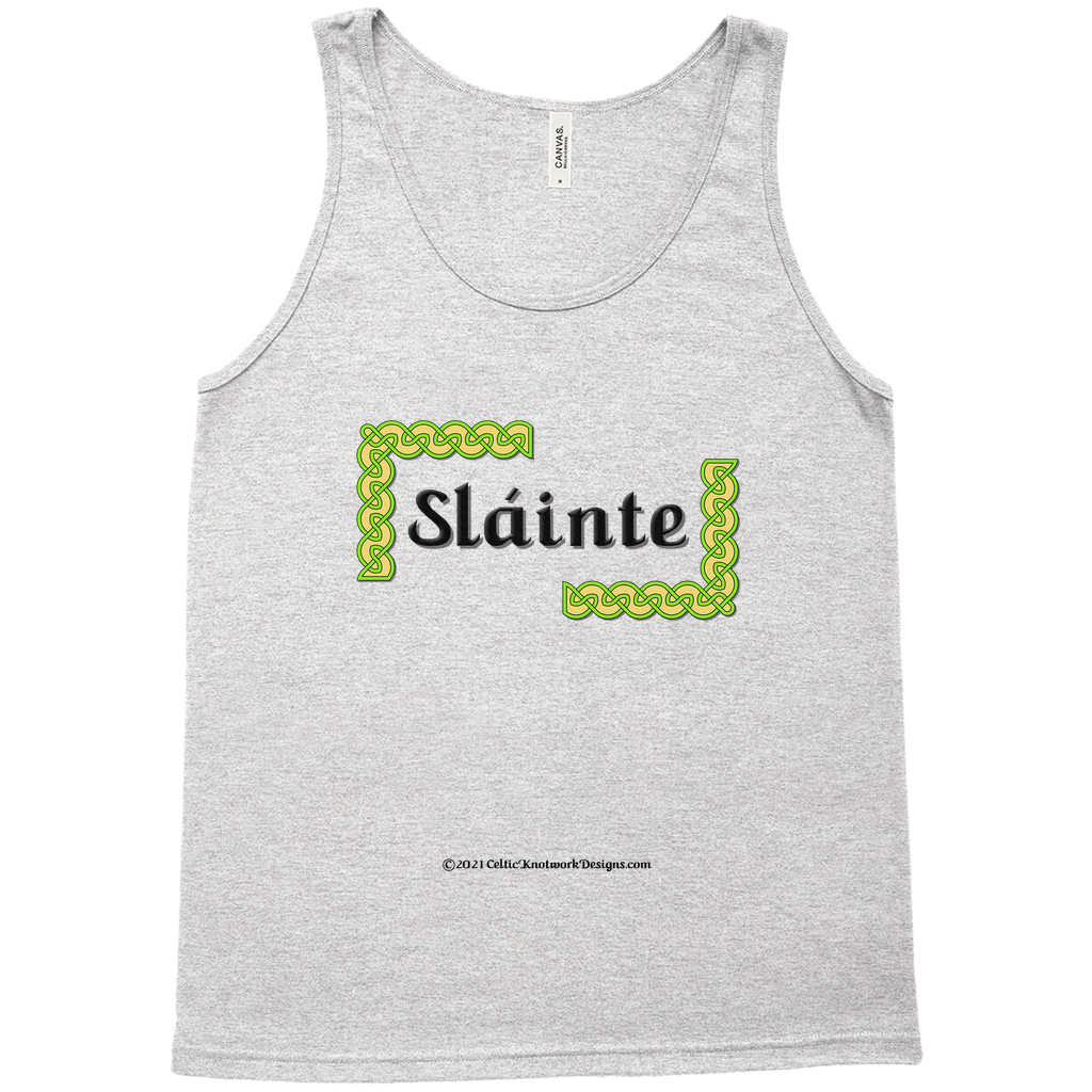 Slainte Celtic Knots athletic heather tank top sizes XL-2XL