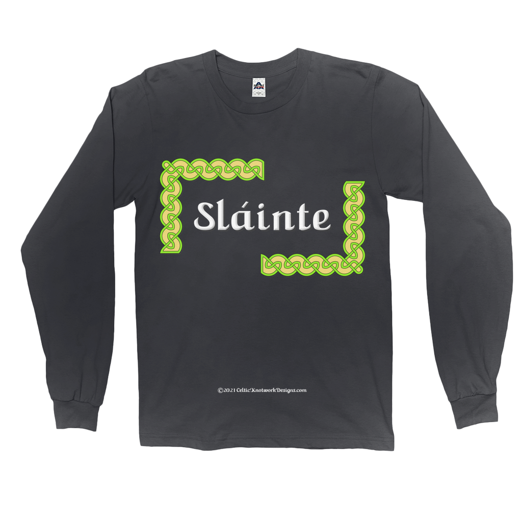 Slainte Celtic Knots black long sleeve shirt