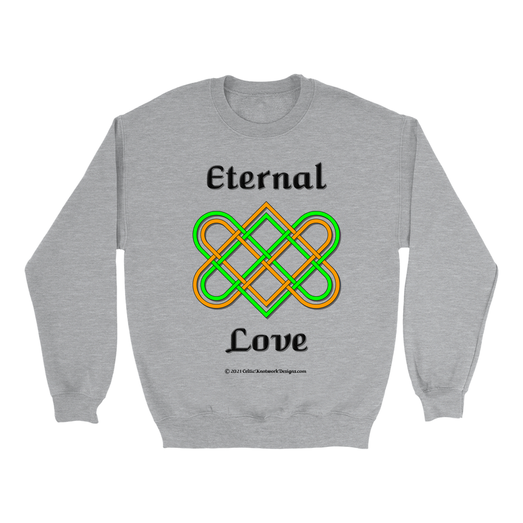 Eternal Love Celtic Heart Knot sport grey sweatshirt