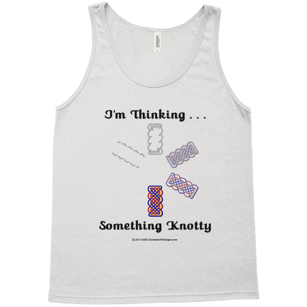I'm Thinking Something Knotty Celtic Knotwork silver tank top sizes XS - L