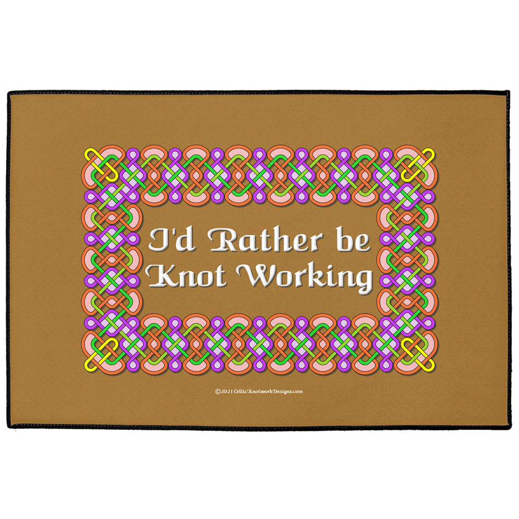 I'd Rather be Knot Working Celtic Knotwork Frame 36 x 24 indoor / outdoor floor mat