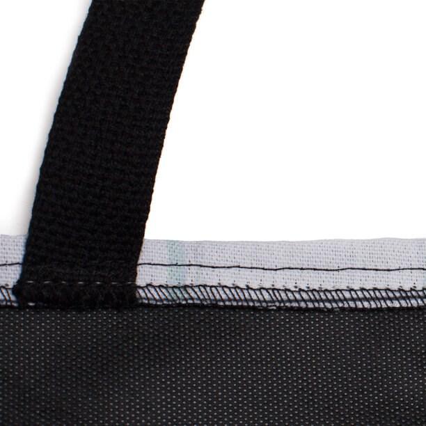 Public Display of Knottiness Celtic Knotwork Frame tote bag handle and seams