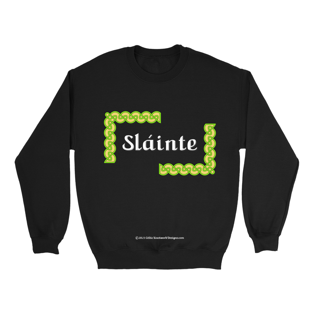 Slainte Celtic Knots black sweatshirt