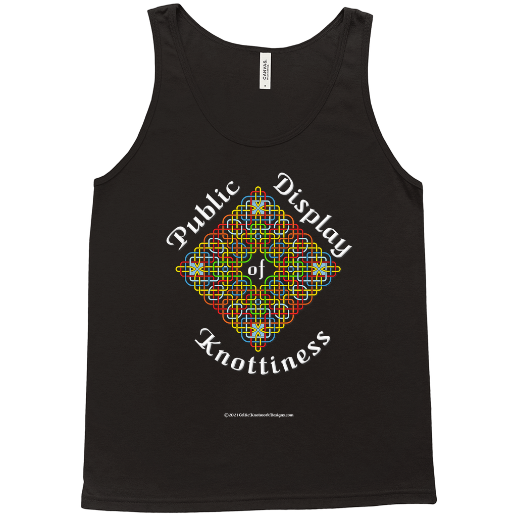 Public Display of Knottiness Celtic Knotwork Frame black tank top sizes XL - 2XL