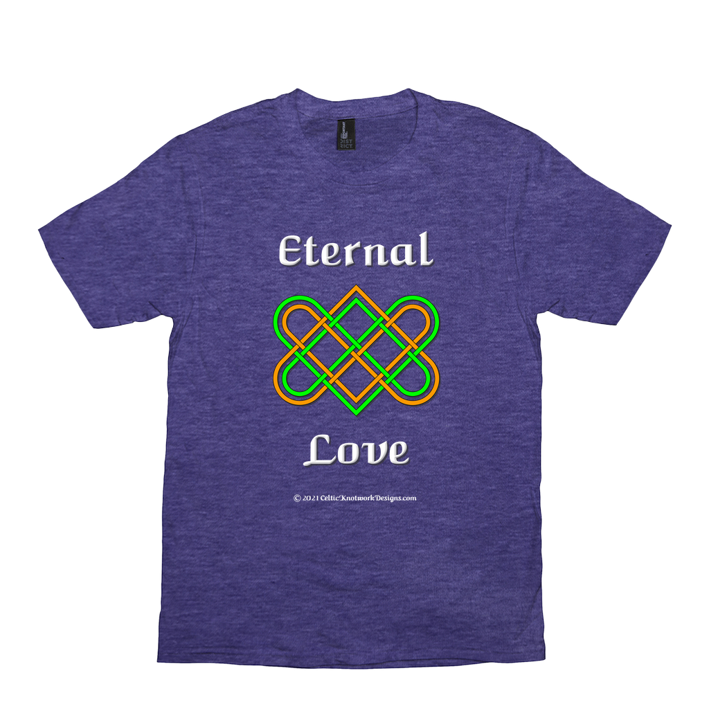 Eternal Love Celtic Heart Knot heather purple T-shirt sizes ?XS-S