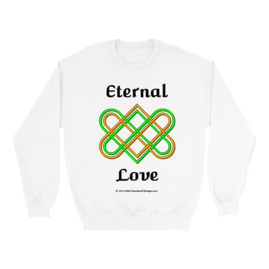 Eternal Love Celtic Heart Knot white sweatshirt