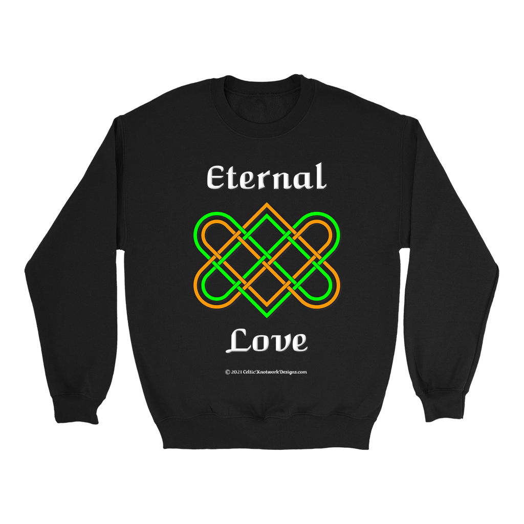 Eternal Love Celtic Heart Knot black sweatshirt