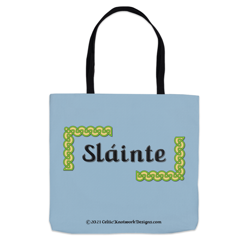 Slainte Celtic Knots 16 x 16 tote bag front