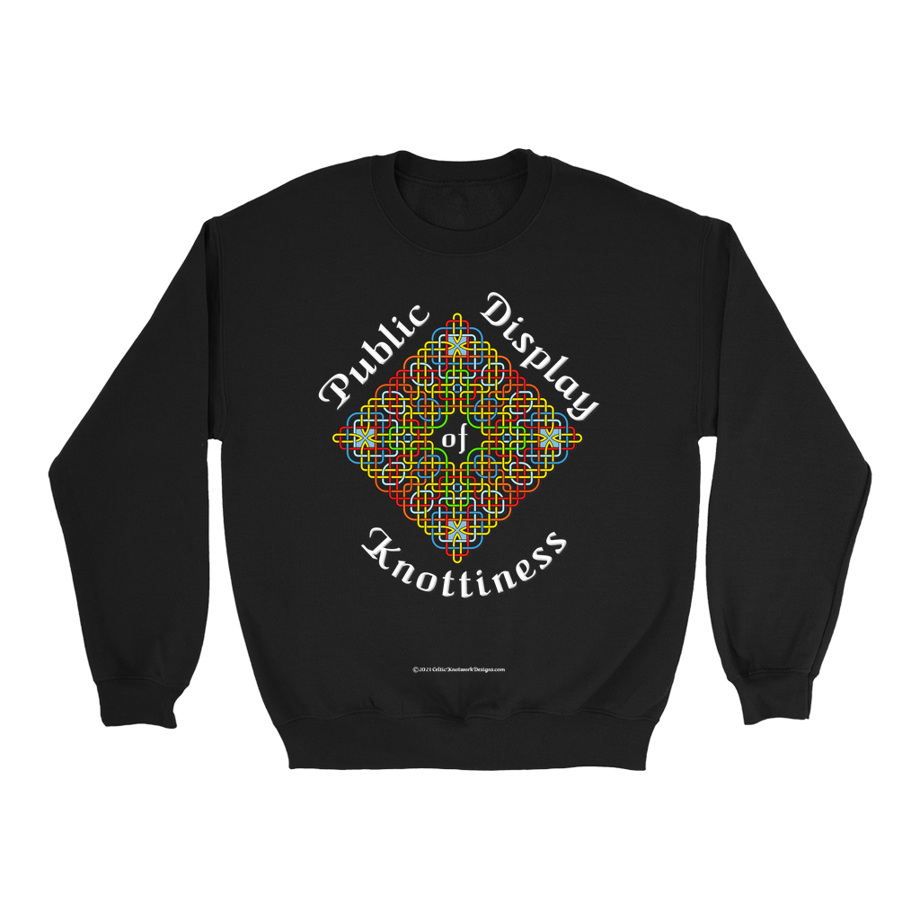 Public Display of Knottiness Celtic Frame black sweatshirt