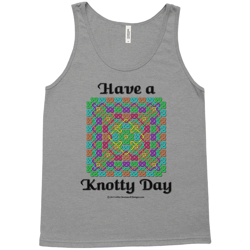 Have a Knotty Day Celtic Knotwork Panel grey tri-blend tank top sizes XS-L
